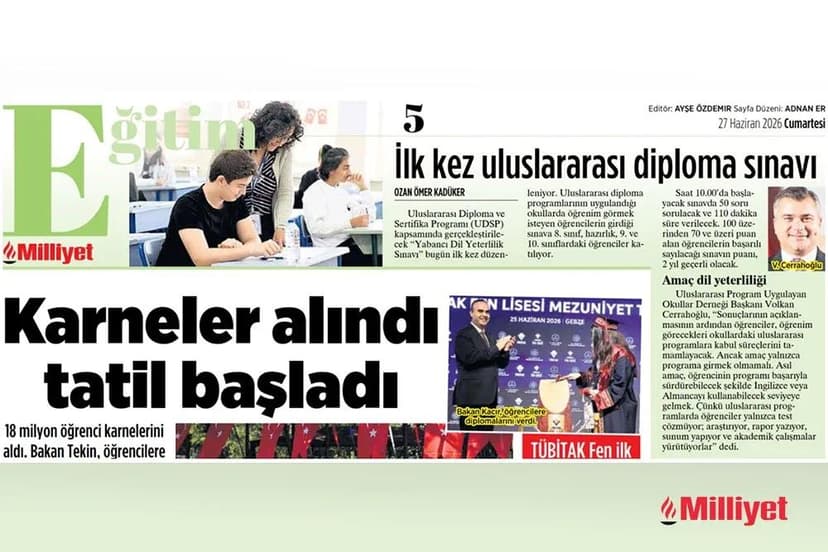 İlk Kez Uluslararası Diploma Sınavı
